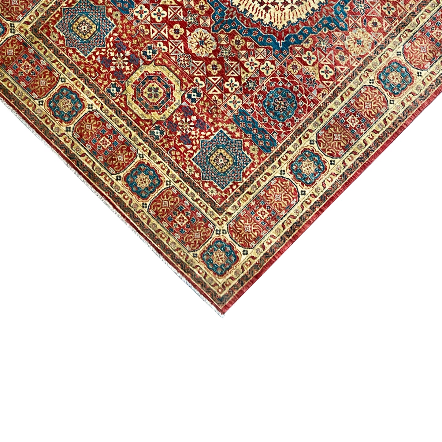 Roter Mamluk Teppich, 236x172 cm - German Carpet Shop