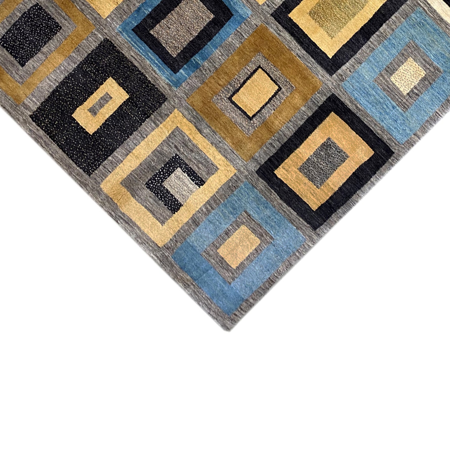 Gabbeh Exklusiver Teppich Grau 300x195 cm - German Carpet Shop