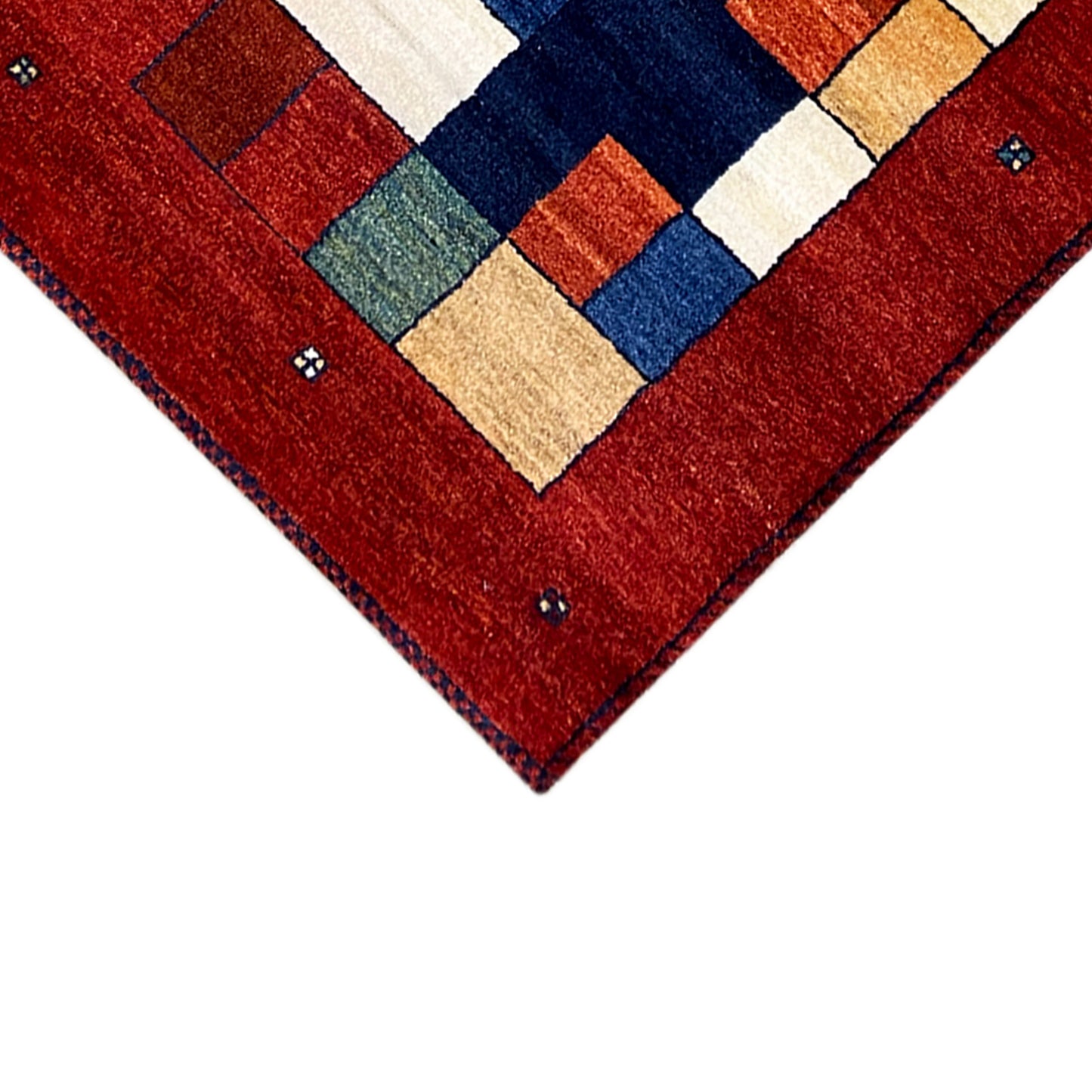 Roter Gabbeh Teppich Läufer 198x82 cm - German Carpet Shop