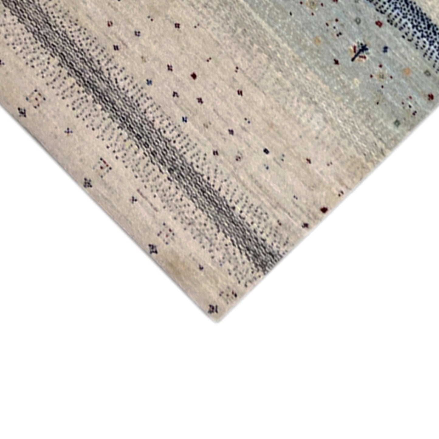 Blauer Gabbeh Teppich Läufer 297x84 cm - German Carpet Shop