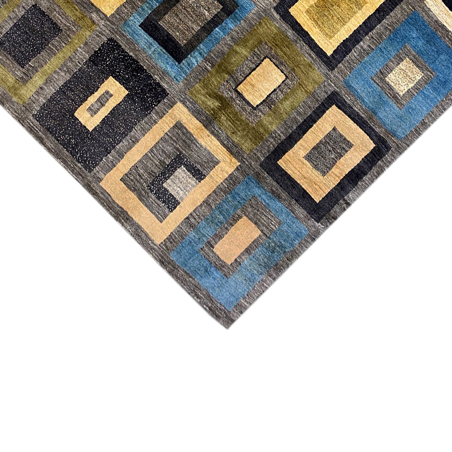 Gabbeh Exklusiver Teppich Grau 297x195 cm - German Carpet Shop