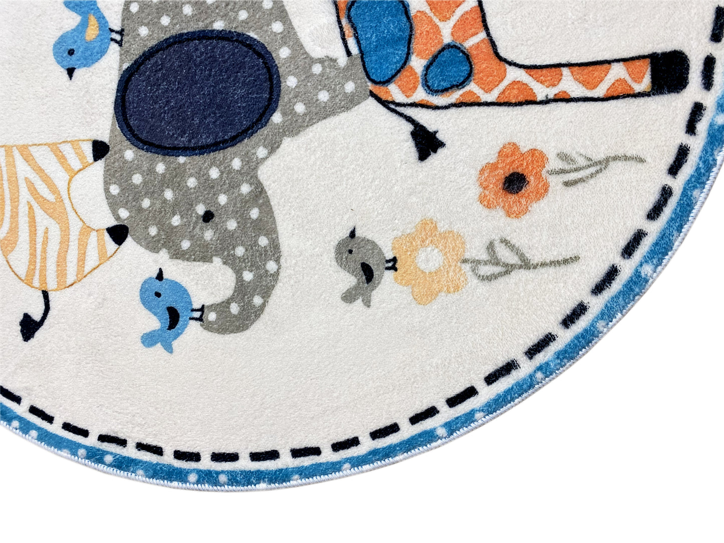 Runder Kinderteppich Tiere, 100 cm