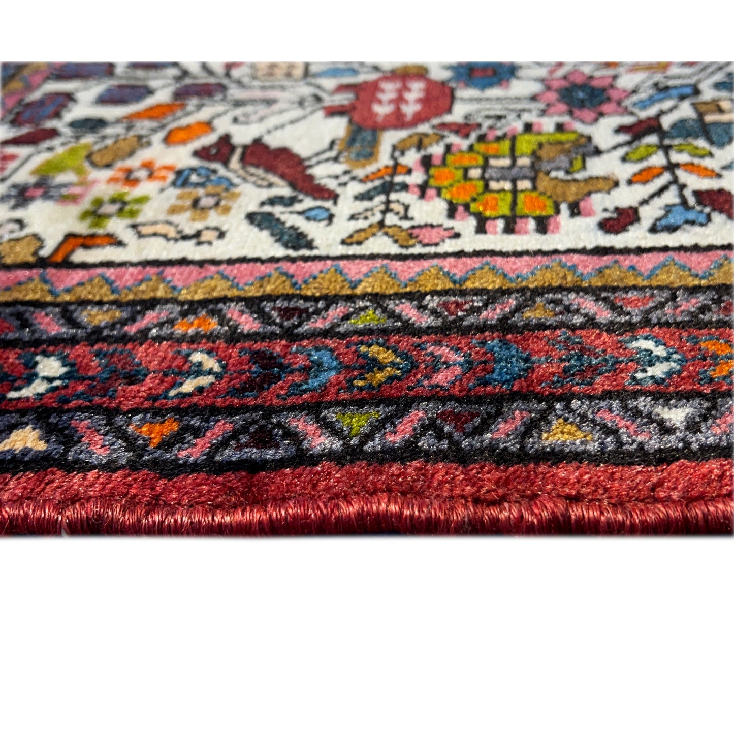 Poshti Teppich, Bunt, 99x68cm - Premium Poshti Teppich from German Carpet Shop - Just €220! Shop now at German Carpet Shop