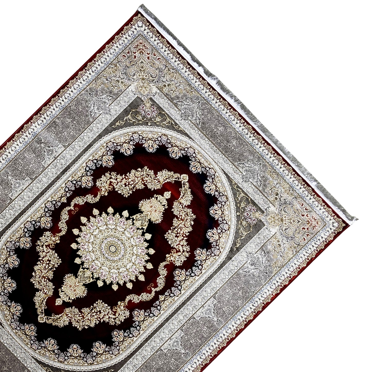 Rot-Silber Teppich 170x240cm