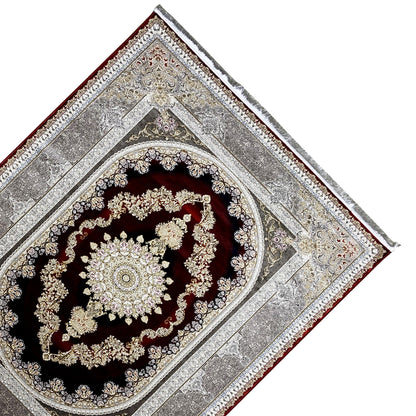 Rot-Silber Teppich 170x240cm