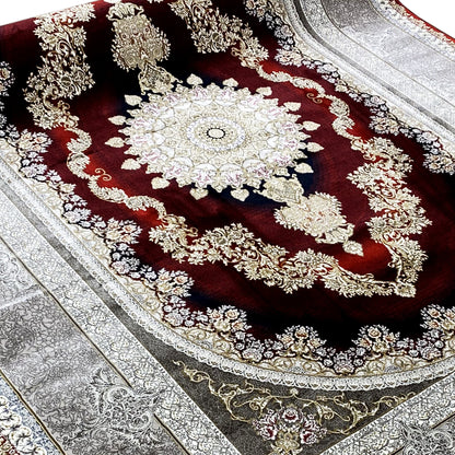 Rot-Silber Teppich 170x240cm