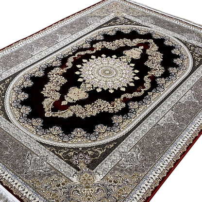 Rot-Silber Teppich 170x240cm