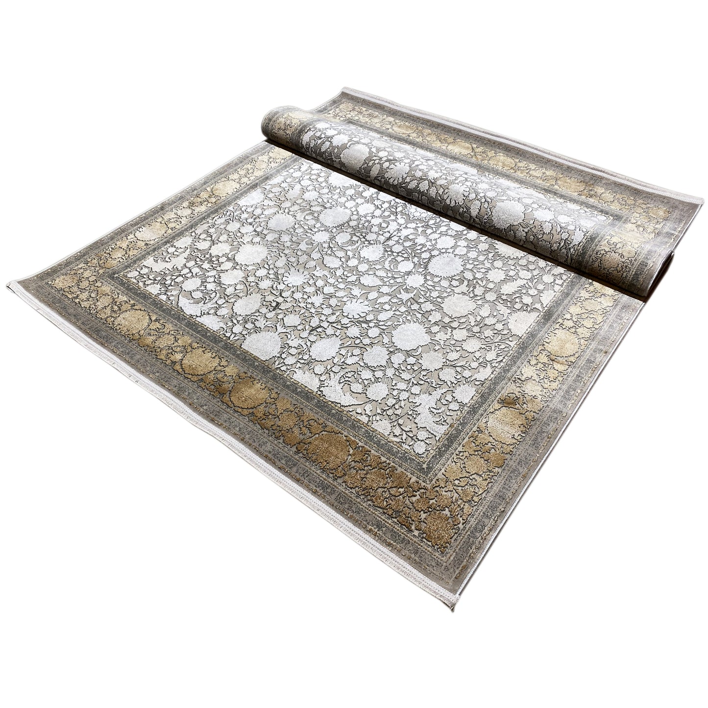 Silber-Gold Teppich 170x240cm