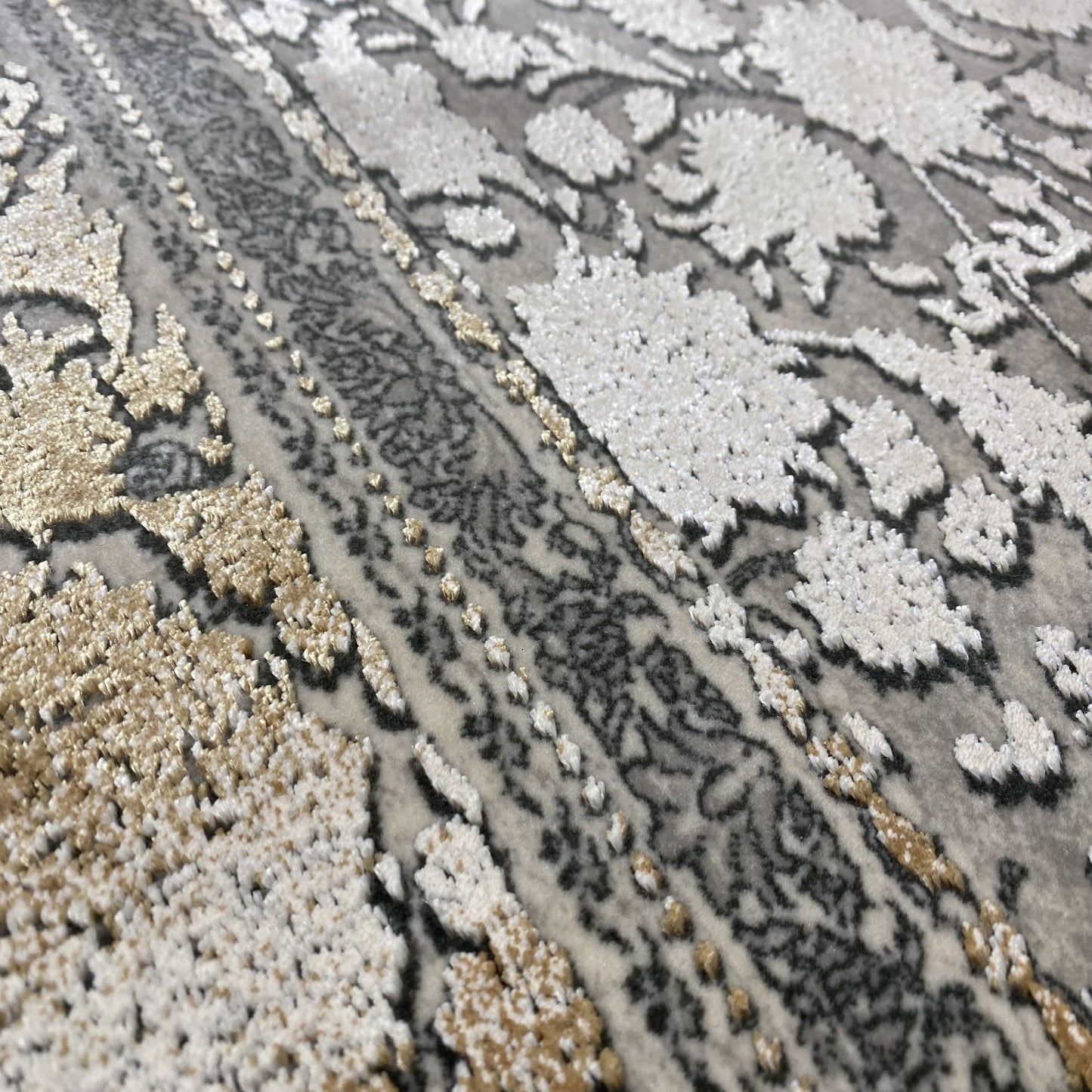 Silber-Gold Teppich 170x240cm