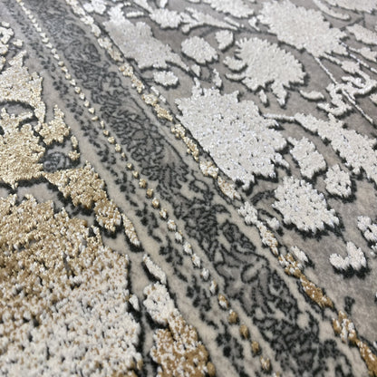 Silber-Gold Teppich 170x240cm