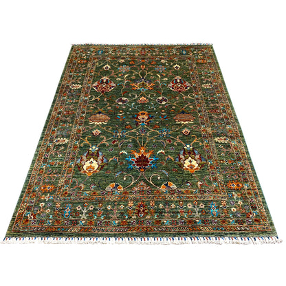 Grüner Khorjin Teppich 207x156 cm - German Carpet Shop
