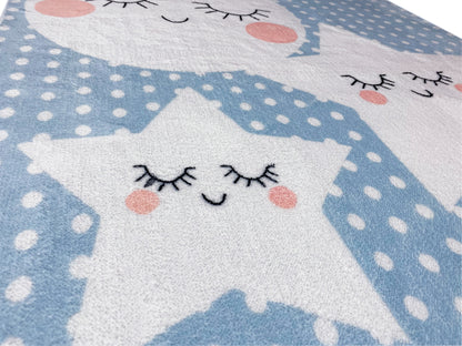 Tapis pour enfants « Monde étoilé », bleu, 90x160 cm