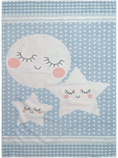 Tapis pour enfants « Monde étoilé », bleu, 90x160 cm