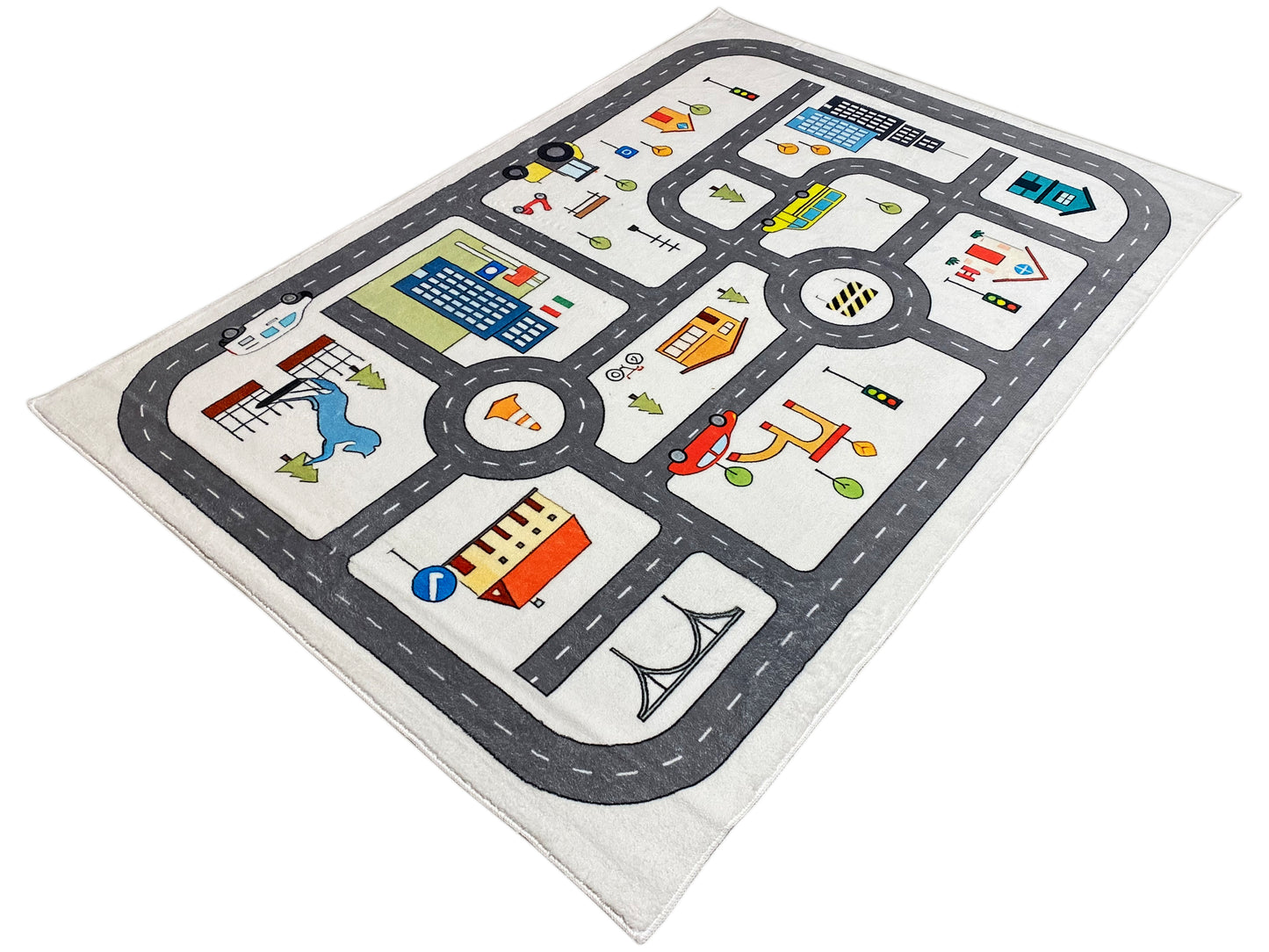 Alfombra infantil „Calle“, gris, 140x200 cm