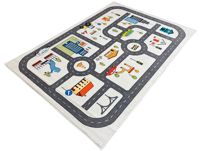 Alfombra infantil „Calle“, gris, 140x200 cm