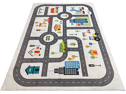 Tapete infantil „Rua“, cinzento, 160x230 cm