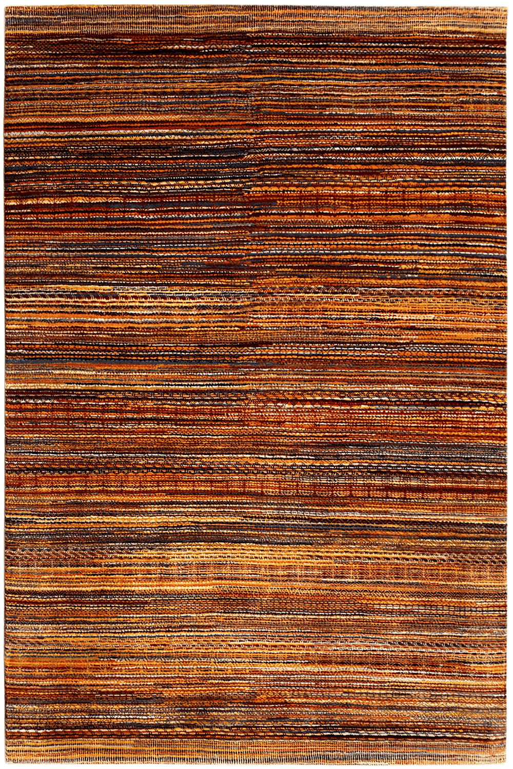 Gabbeh Luri Streifen Multicolor Handgeknüpfter Teppich - 239x160 cm (7.8x5.2 ft) - 100% Wolle - German Carpet Shop