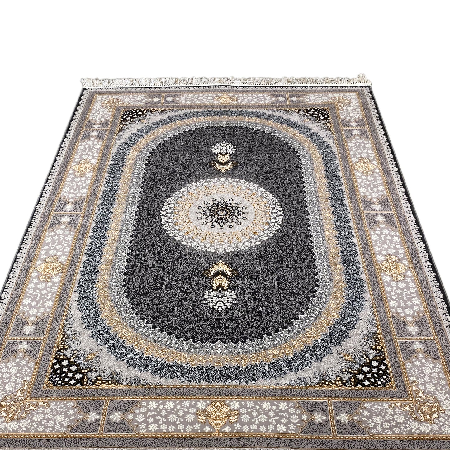 Bodenbelag Teppich 160x230cm maschinell gewebt mit elegantem Medaillon-Design