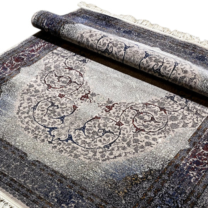 Eleganter, pflegeleichter Teppich für Esszimmer oder Büro, Muster im Perser-Stil