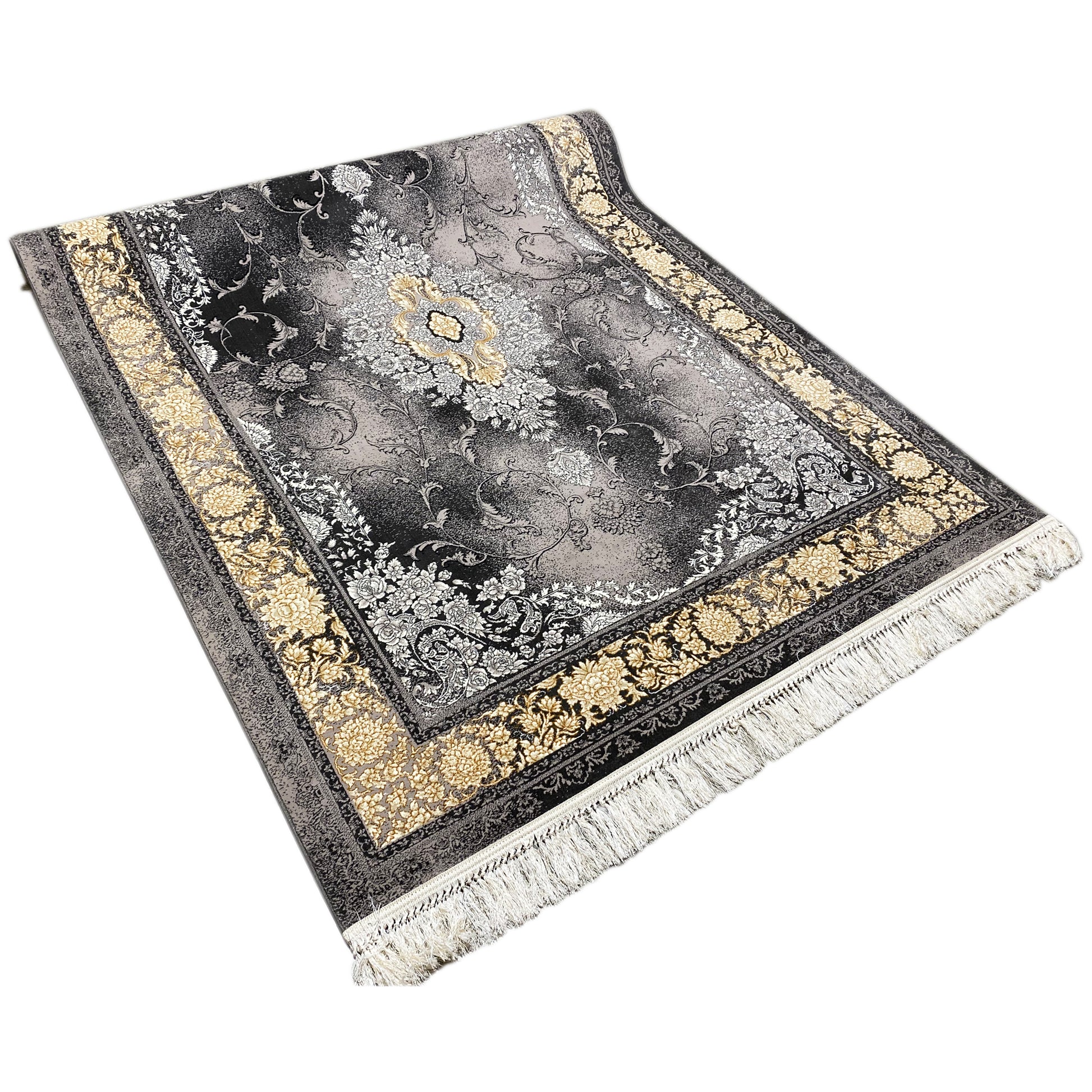 Bodenbelag Teppich 160x230cm maschinell gewebt mit elegantem Medaillon-Design