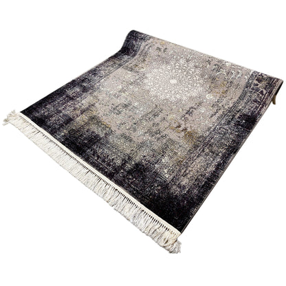 Stilvoller Teppich im Medaillon-Muster, strapazierfähig und pflegeleicht