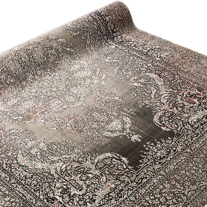 Silber-Maroon Teppich 170x240cm