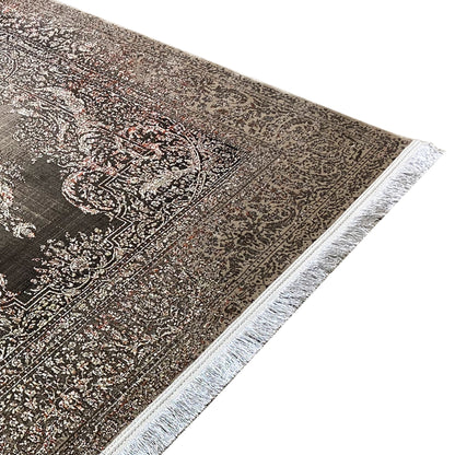 Silber-Maroon Teppich 170x240cm