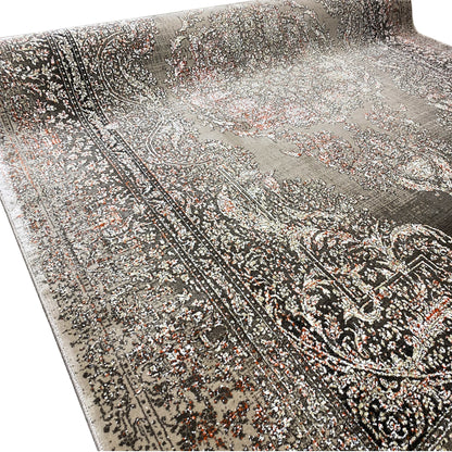 Silber-Maroon Teppich 170x240cm