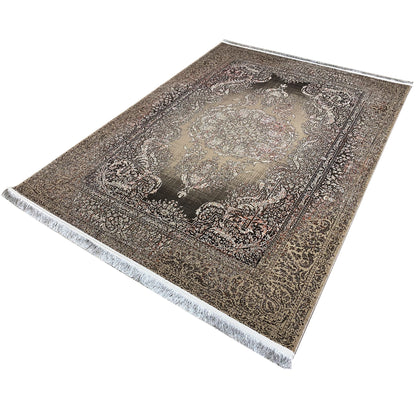 Silber-Maroon Teppich 170x240cm