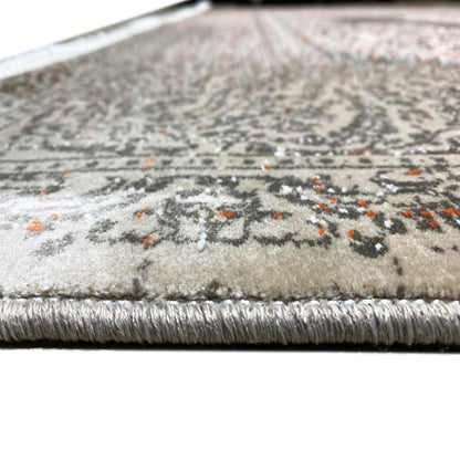 Silber-Maroon Teppich 170x240cm