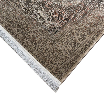 Silber-Maroon Teppich 170x240cm