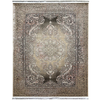 Silber-Maroon Teppich 170x240cm