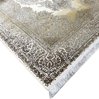 Creme-Silber Teppich 170x240cm