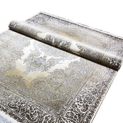 Creme-Silber Teppich 170x240cm