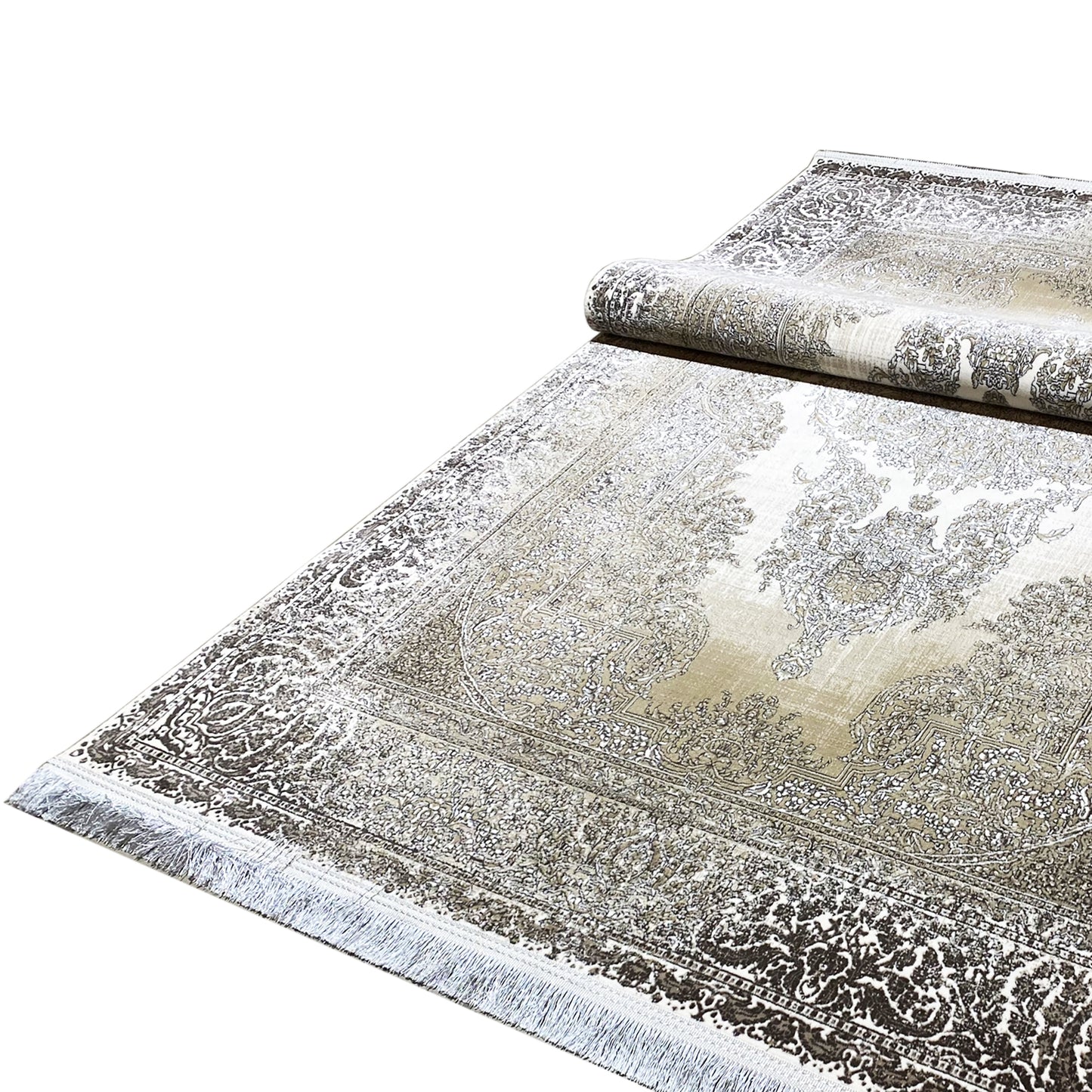 Creme-Silber Teppich 170x240cm