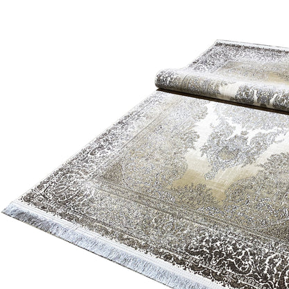 Creme-Silber Teppich 170x240cm