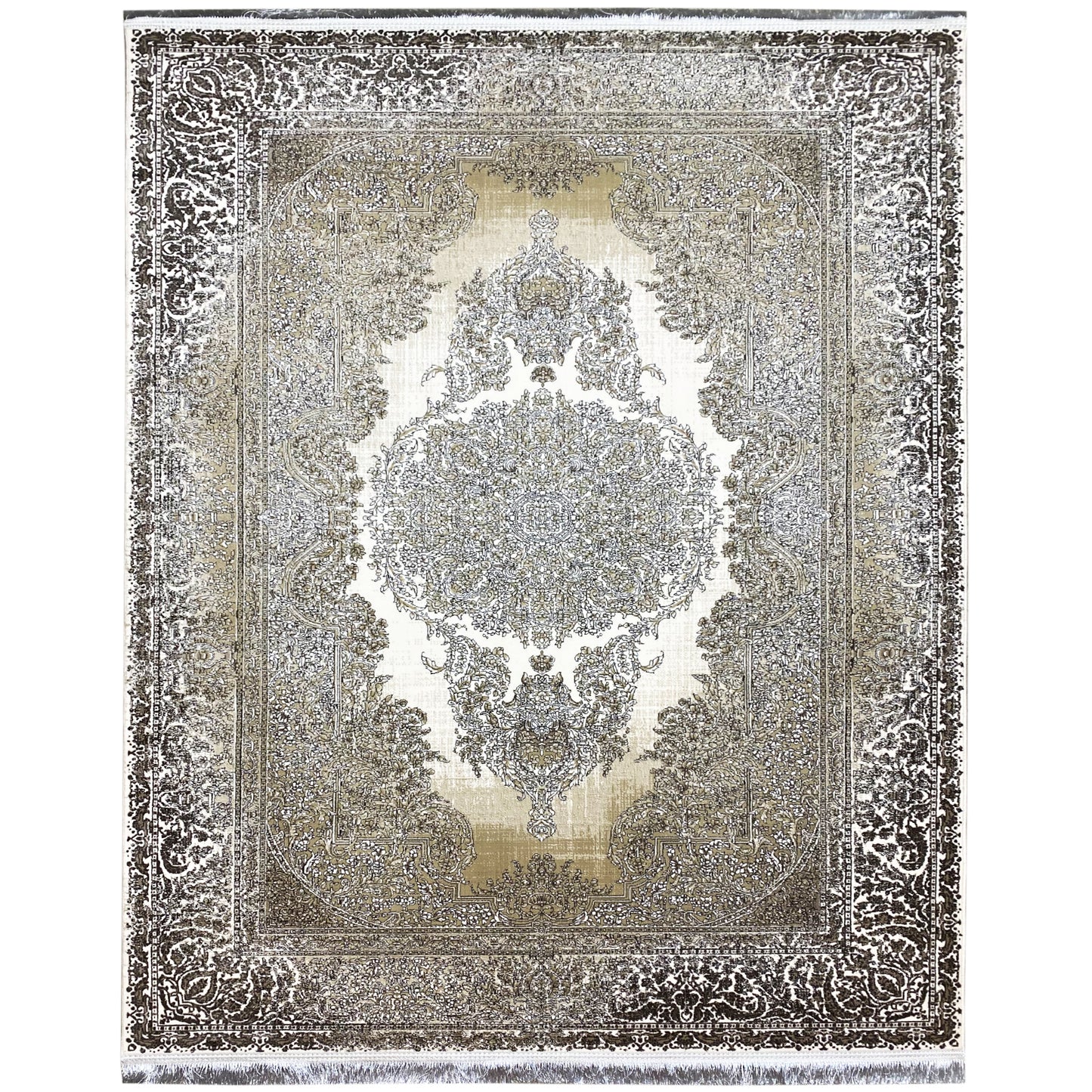 Creme-Silber Teppich 170x240cm