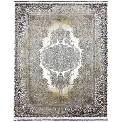 Creme-Silber Teppich 170x240cm