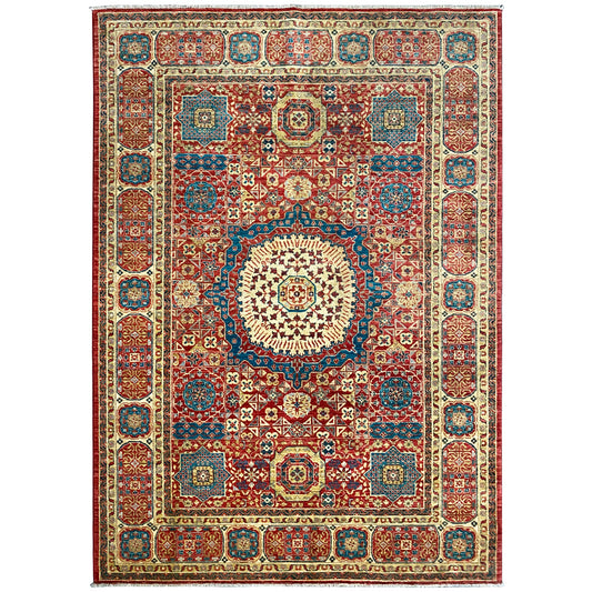 Roter Mamluk Teppich, 236x172 cm - German Carpet Shop