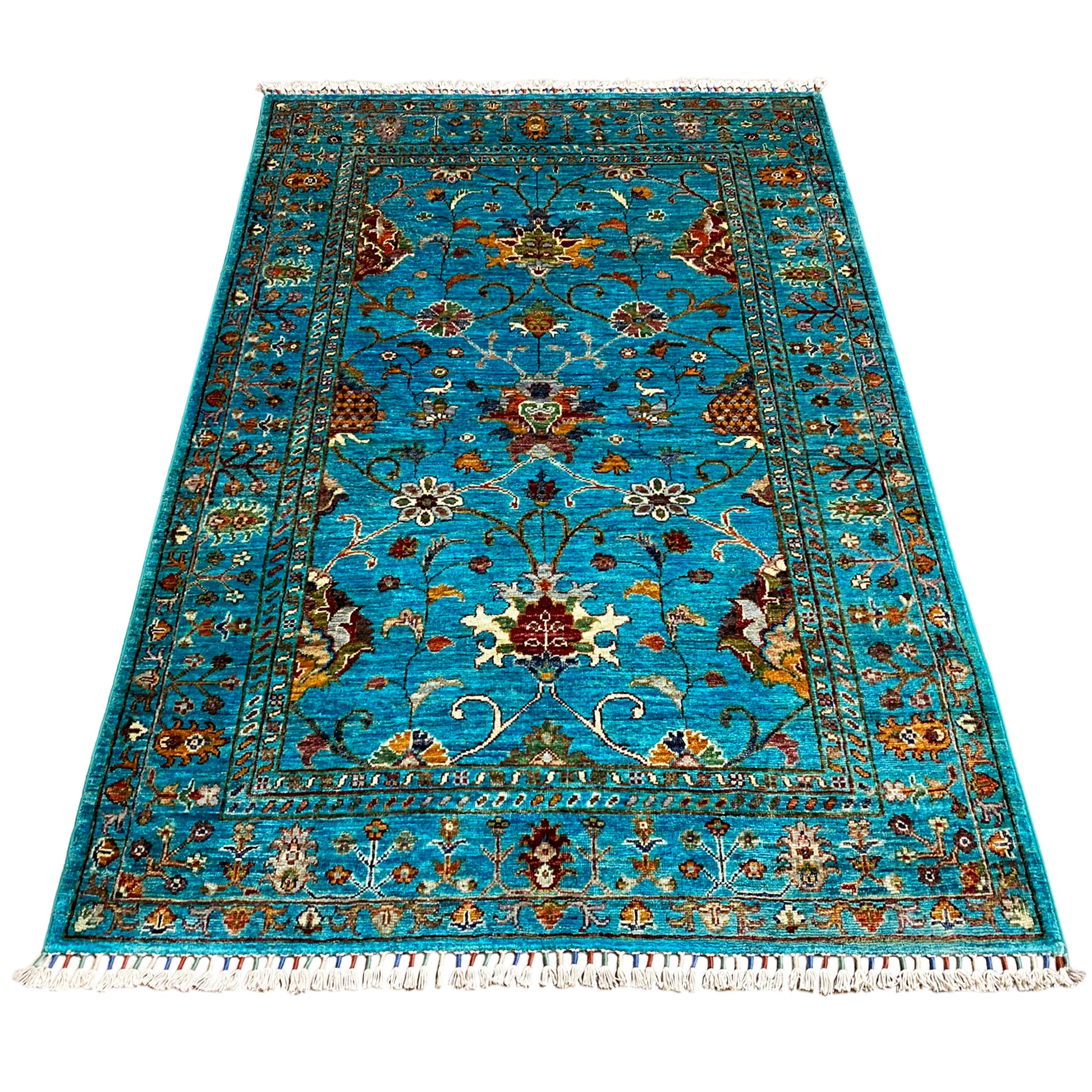 Türkiser Khorjin Teppich 177x122 cm - German Carpet Shop