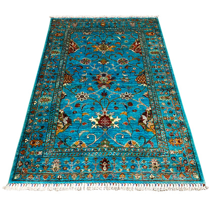 Türkiser Khorjin Teppich 177x122 cm - German Carpet Shop