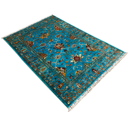 Türkiser Khorjin Teppich 177x122 cm - German Carpet Shop