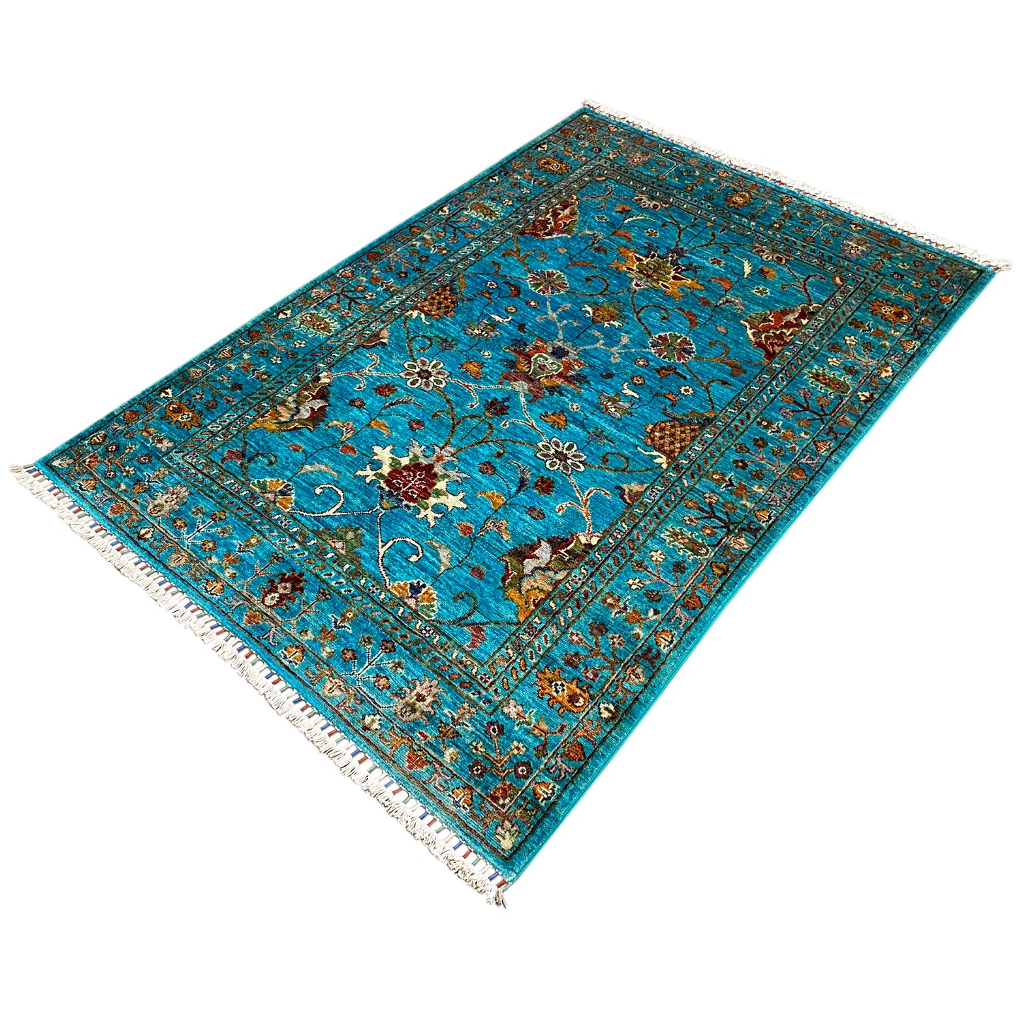 Türkiser Khorjin Teppich 177x122 cm - German Carpet Shop
