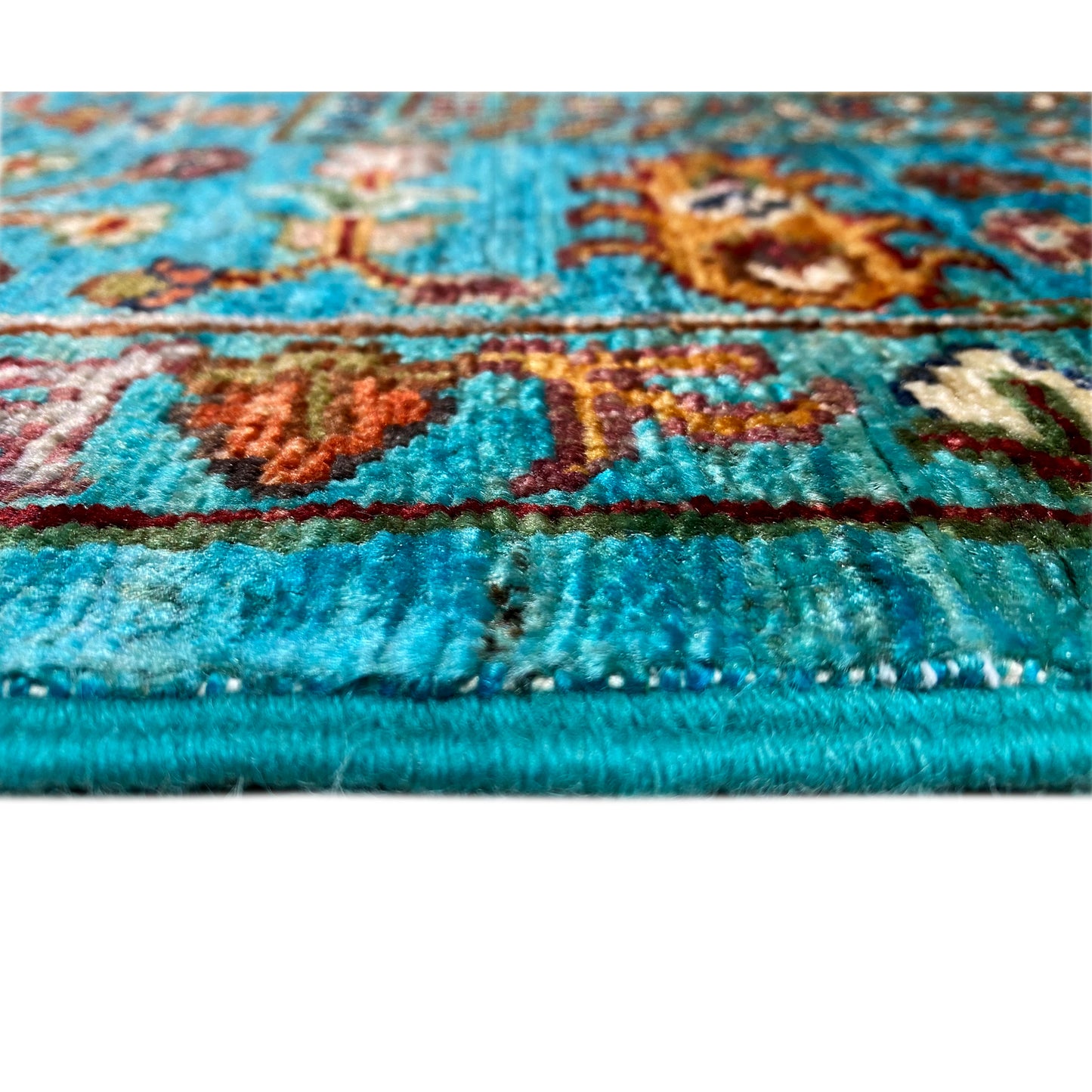 Türkiser Khorjin Teppich 177x122 cm - German Carpet Shop