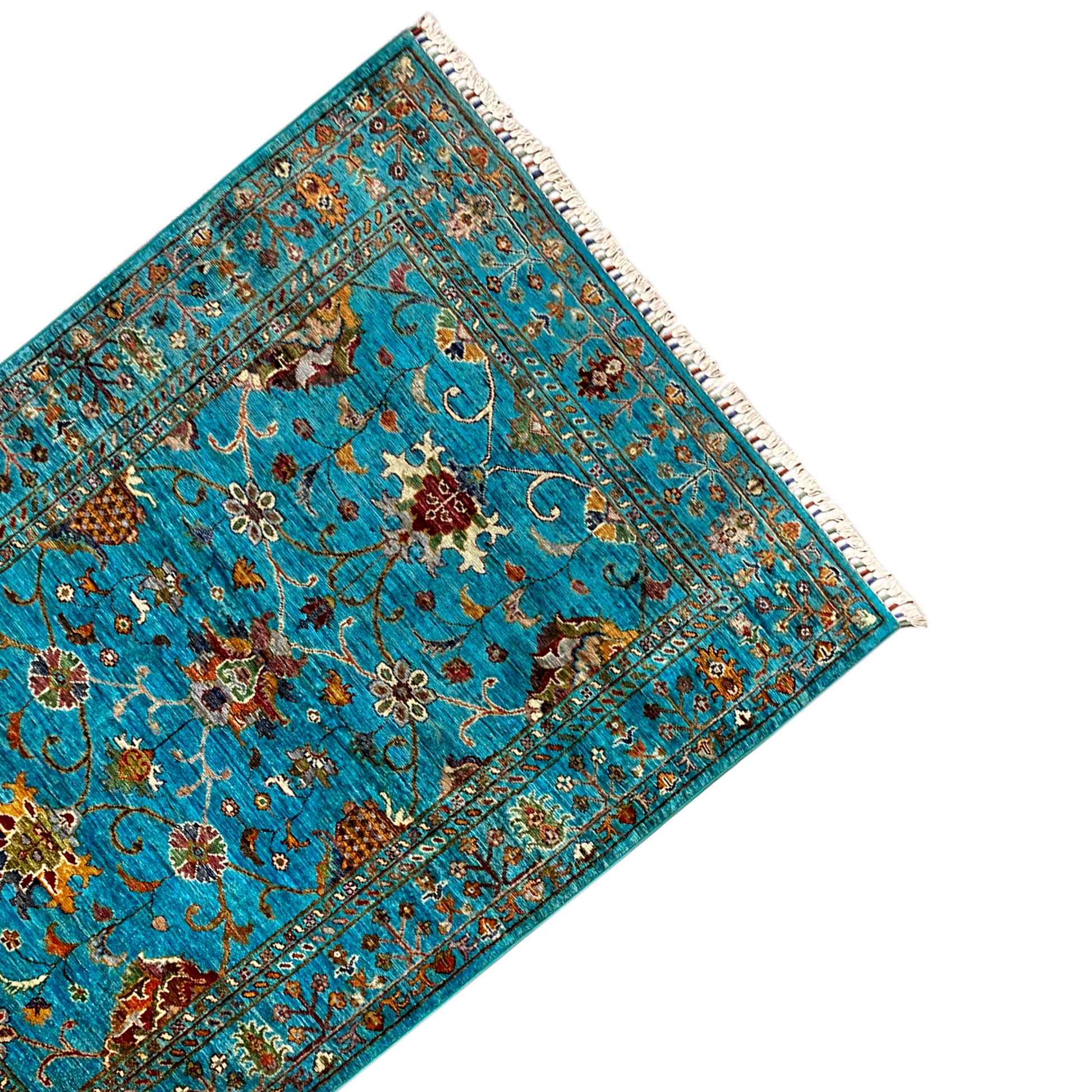 Türkiser Khorjin Teppich 177x122 cm - German Carpet Shop