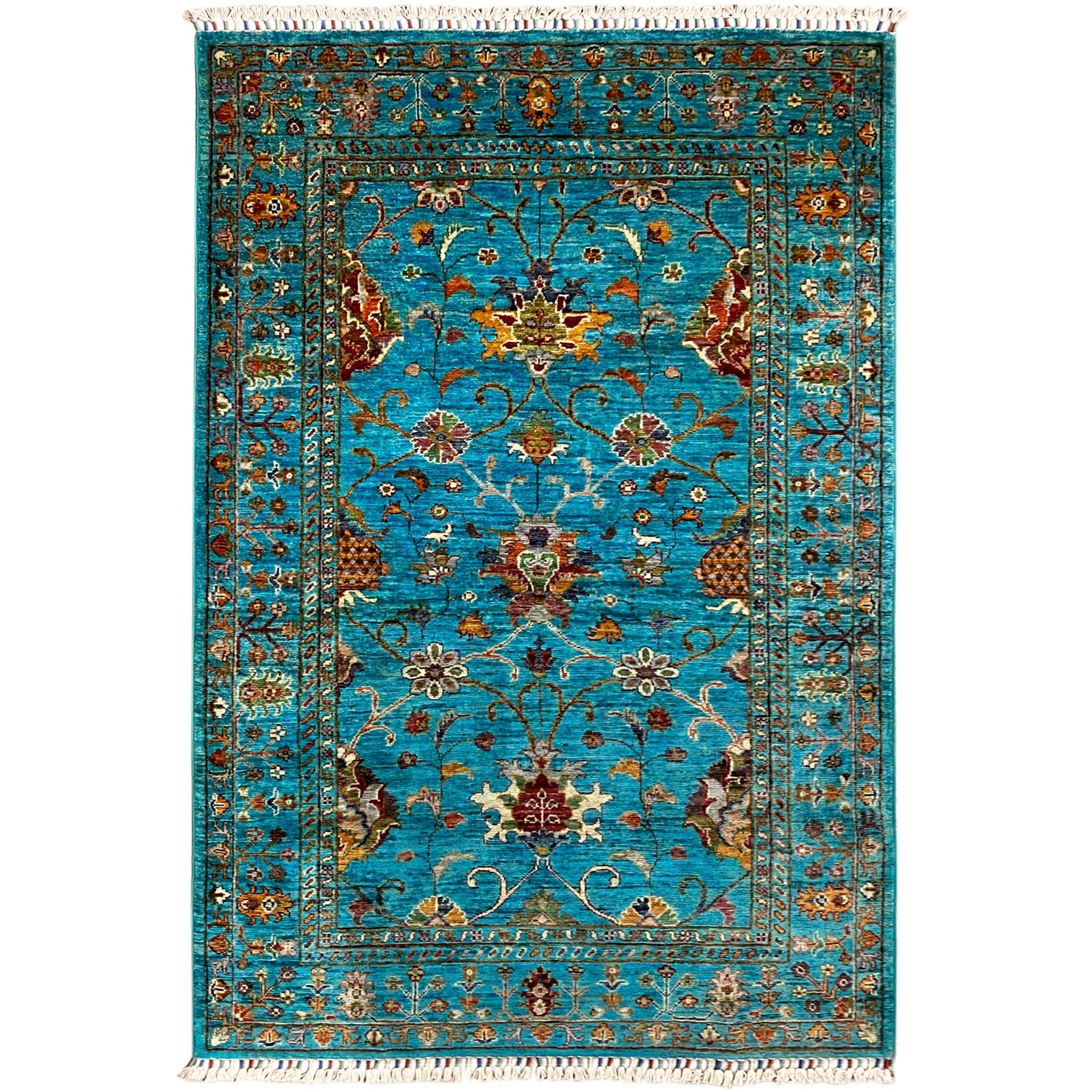 Türkiser Khorjin Teppich 177x122 cm - German Carpet Shop
