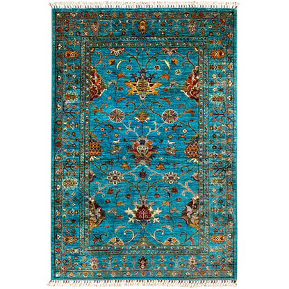 Türkiser Khorjin Teppich 177x122 cm - German Carpet Shop