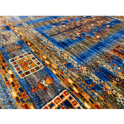 Blauer Khorjin Teppich 124x88 cm - German Carpet Shop