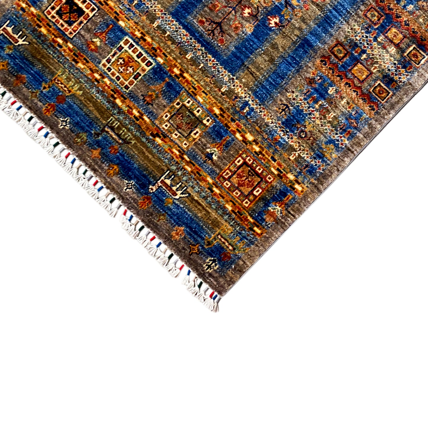 Blauer Khorjin Teppich 124x88 cm - German Carpet Shop