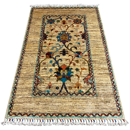 Beiger Khorjin Teppich 126x85 cm - German Carpet Shop